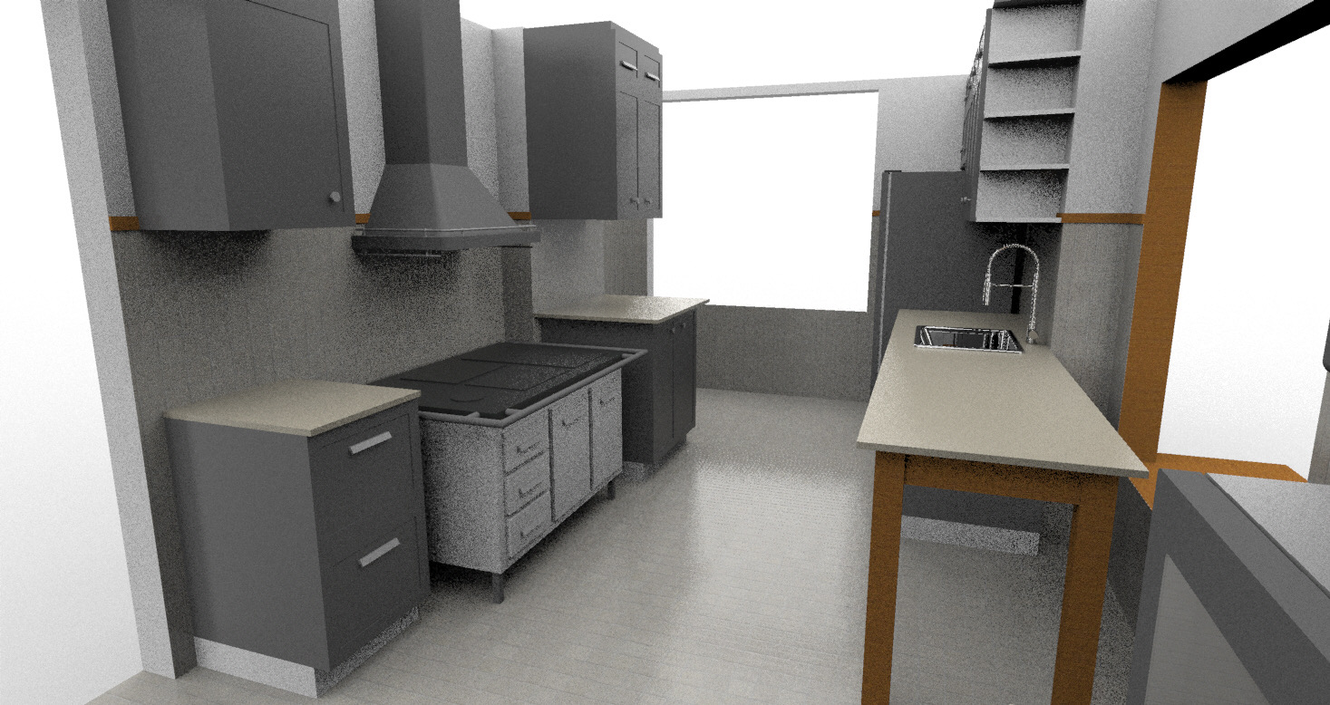 Cocina MM — Render general de la cocina